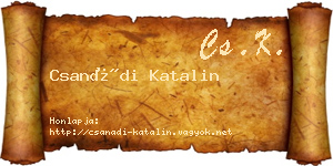 Csanádi Katalin névjegykártya